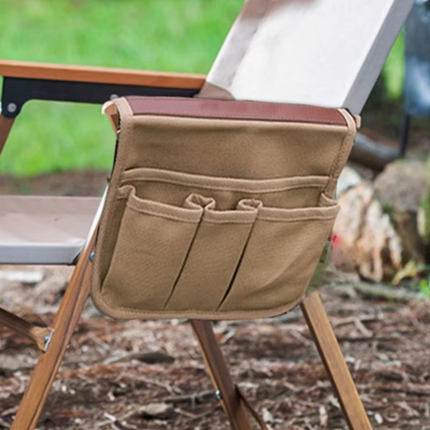 1Pc Outdoor Camping Chair Armrest Storage Bag Portable Beach Chair Side Hanging Bag Fishing Camping Hiking Organization Bag