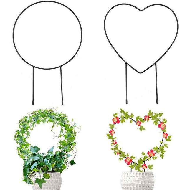Supporto a Cuore in Ferro per Piante Rampicanti - Decorazione Giardino