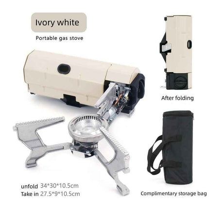 2600W Portable folding stove Camping gas range Outdoor hiking BBQ Travel Cooking grill Cookware Box gas range