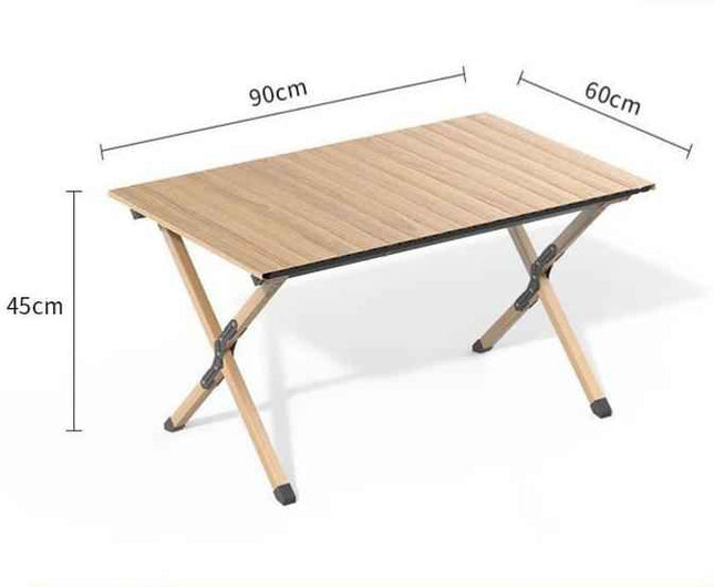 Outdoor folding table Aluminum alloy egg roll table Portable camping table picnic table Camping supplies equipment