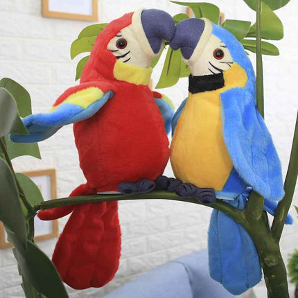 Parrot-like children's electric plush toy