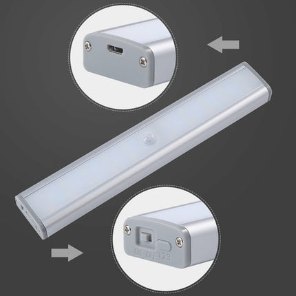 Luce LED Sensore Movimento 20 LED Ricaricabile - Barra Luminosa per Interni