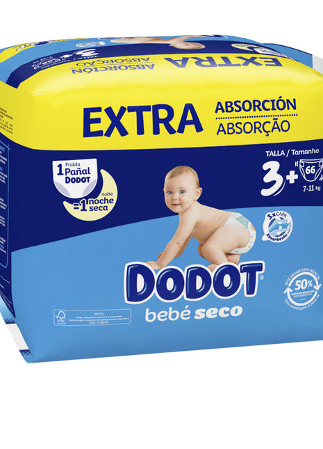 DODOT EXTRA STAGES size 3 diapers 7-11 kg 66 units