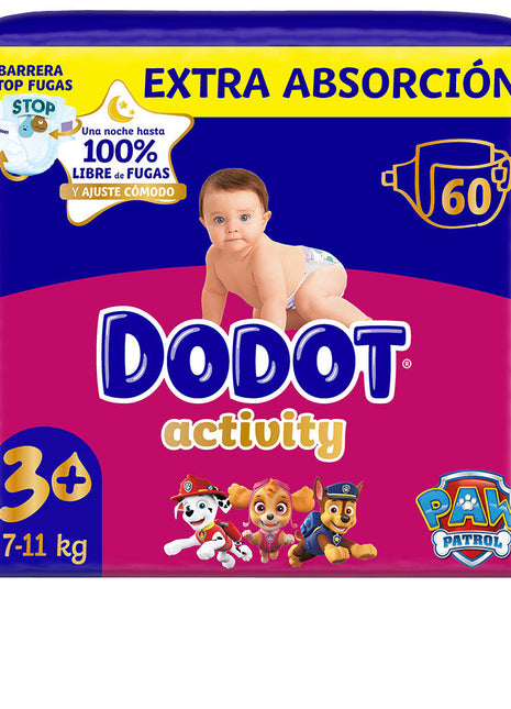 DODOT ACTIVITY EXTRA size 3 diapers 6-10 kg 60 units