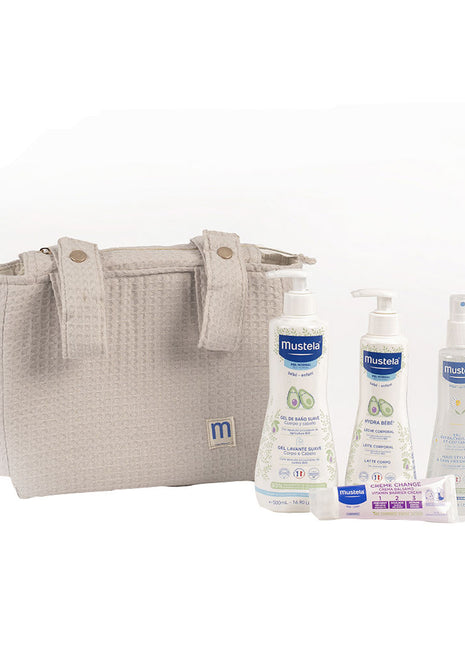 BEIGE TROLLEY BAG CASE 5 pcs