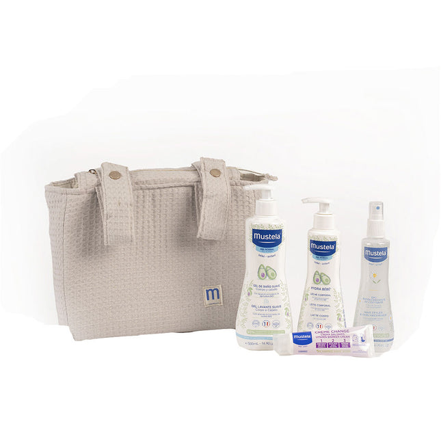 BEIGE TROLLEY BAG CASE 5 pcs