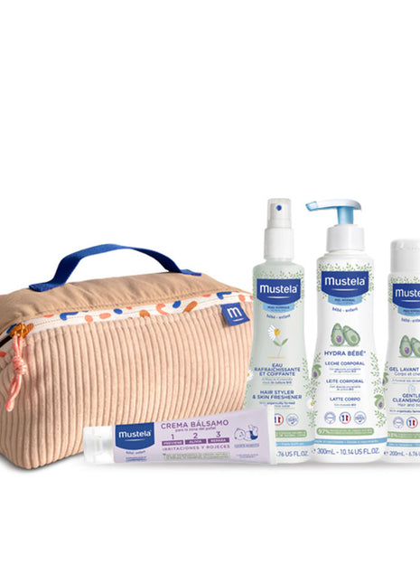 BABY-CHILD CLAY VANITY TOILETRY CASE 5 pc