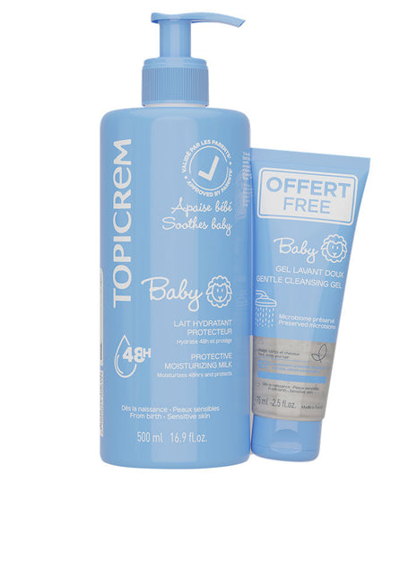 BABY MOISTURIZING MILK 500 ML + CLEANSING GEL 75 ML 2 units
