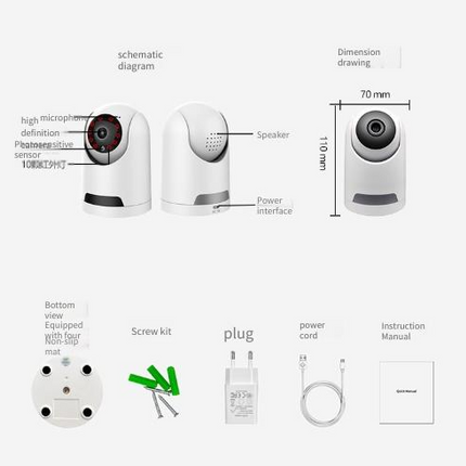 The Wireless Wifi Surveillance Camera Has High Pixel Count