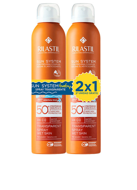 SUN SYSTEM 50+ BABY SPRAY TRANSPARENTE PACK 2 x 200 ml