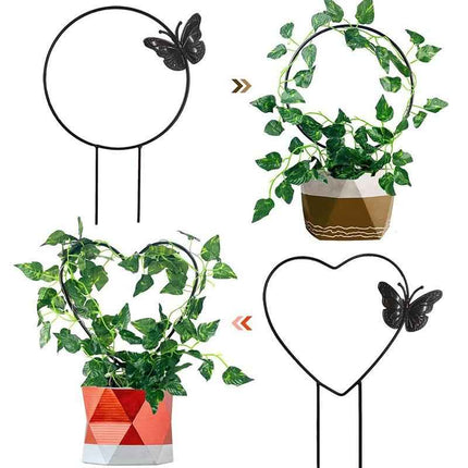 Supporto a Cuore in Ferro per Piante Rampicanti - Griglia Decorativa Giardino