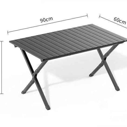 Outdoor folding table Aluminum alloy egg roll table Portable camping table picnic table Camping supplies equipment