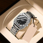 788 Silver Shell Black Surface Steel Belt Model