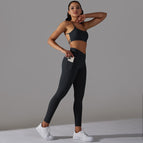 Black / XS / Bra + Pants Set