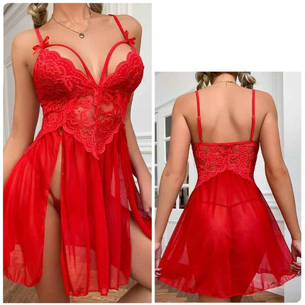 Valentine's Day Sexy Lingerie Sexy Mesh See-Through Pajamas