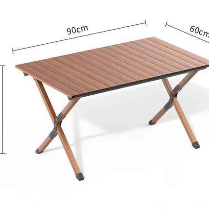Outdoor folding table Aluminum alloy egg roll table Portable camping table picnic table Camping supplies equipment