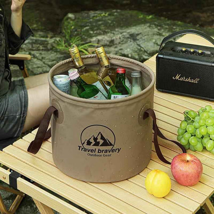 10/20L Foldable Portable Bucket With Lid Car Wash Fishing Bathroom Tools Silicone Bucket Outdoor Camping Household Items