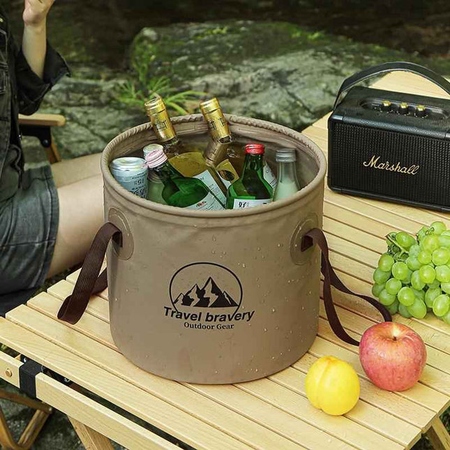 10/20L Foldable Portable Bucket With Lid Car Wash Fishing Bathroom Tools Silicone Bucket Outdoor Camping Household Items