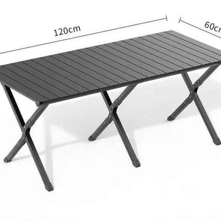 Outdoor folding table Aluminum alloy egg roll table Portable camping table picnic table Camping supplies equipment