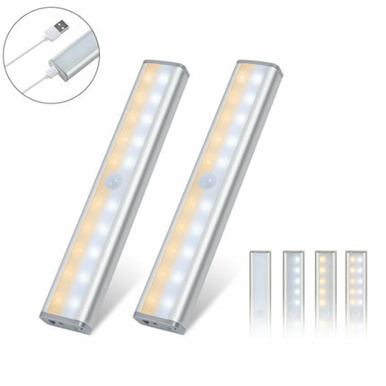 Luce LED Sensore Movimento 20 LED Ricaricabile - Barra Luminosa per Interni