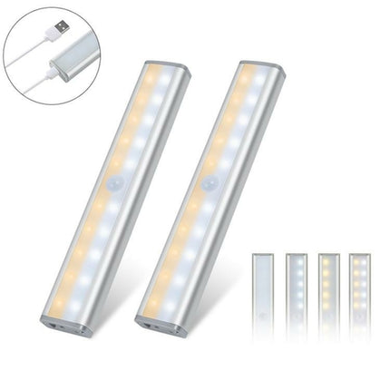 Luce LED Sensore Movimento 20 LED Ricaricabile - Barra Luminosa per Interni