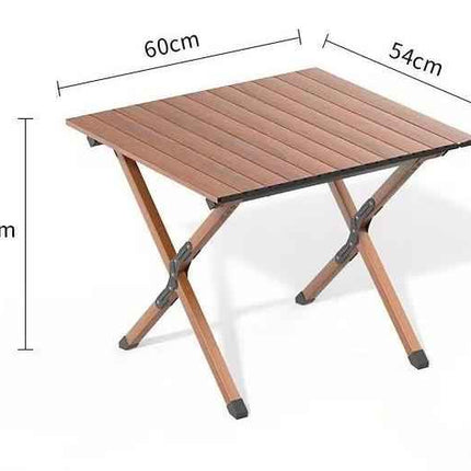 Outdoor folding table Aluminum alloy egg roll table Portable camping table picnic table Camping supplies equipment
