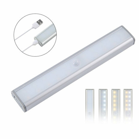 Luce LED Sensore Movimento 20 LED Ricaricabile - Barra Luminosa per Interni