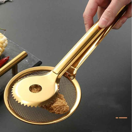 Kitchen tools Stainless steel food clip Fried food clip Creative Golden steak clip Drain filter clip net leak clip
