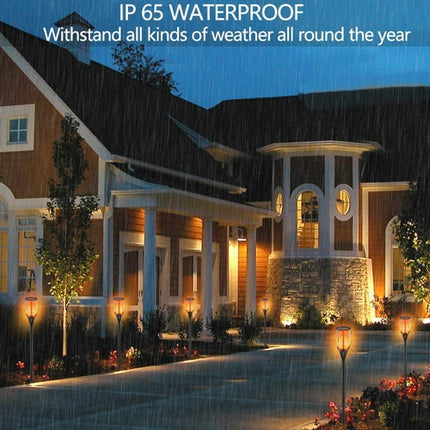 Luce Solare Giardino LED 33 LED Effetto Fiamma - Torcia Solare Impermeabile