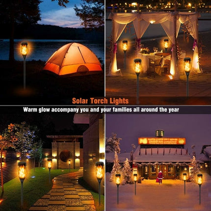 Luce Solare Giardino LED 33 LED Effetto Fiamma - Torcia Solare Impermeabile