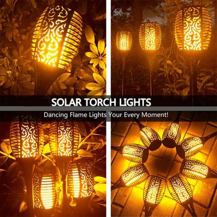 Luce Solare Giardino LED 33 LED Effetto Fiamma - Torcia Solare Impermeabile