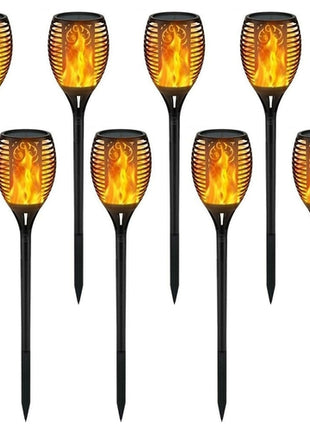 Luce Solare Giardino LED 33 LED Effetto Fiamma - Torcia Solare Impermeabile