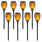 Luce Solare Giardino LED 33 LED Effetto Fiamma - Torcia Solare Impermeabile