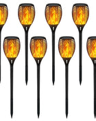 Luce Solare Giardino LED 33 LED Effetto Fiamma - Torcia Solare Impermeabile