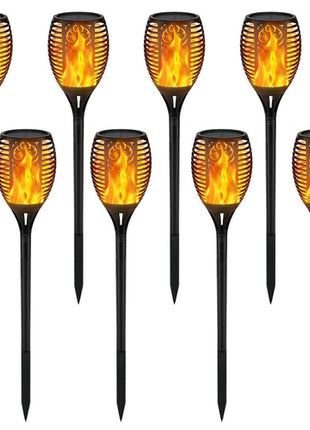 Luce Solare Giardino LED 33 LED Effetto Fiamma - Torcia Solare Impermeabile