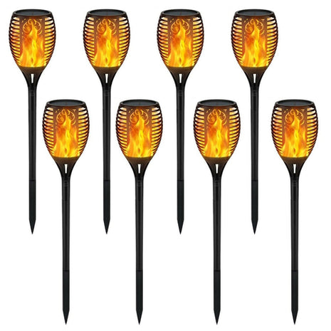 Luce Solare Giardino LED 33 LED Effetto Fiamma - Torcia Solare Impermeabile