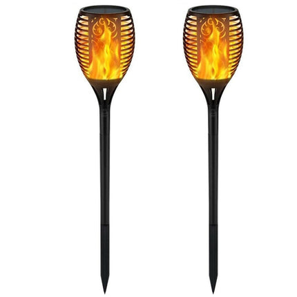 Luce Solare Giardino LED 33 LED Effetto Fiamma - Torcia Solare Impermeabile