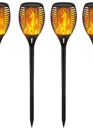 Luce Solare Giardino LED 33 LED Effetto Fiamma - Torcia Solare Impermeabile