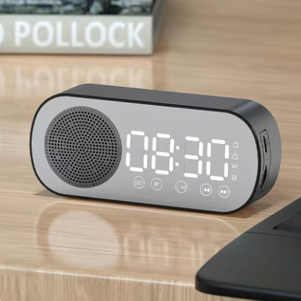 Wireless Bluetooth speaker, multi-function loud subwoofer clock, mini AI smart alarm clock speaker