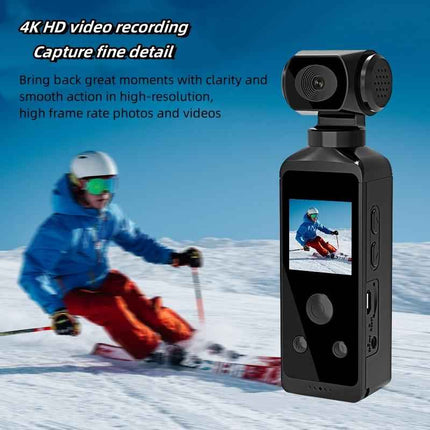 Pocket 4K Ultra HD Action Camera 270° Rotatable Vlog Wifi Mini action Camera Waterproof case helmet Travel bike driver Recorder