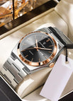 P930 Rose Gold Black Surface Steel Belt