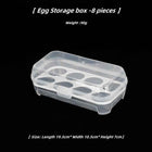 3/4/8 Mesh Transparent portable egg carton Shock-proof camping picnic egg storage box Refrigerator camping egg container