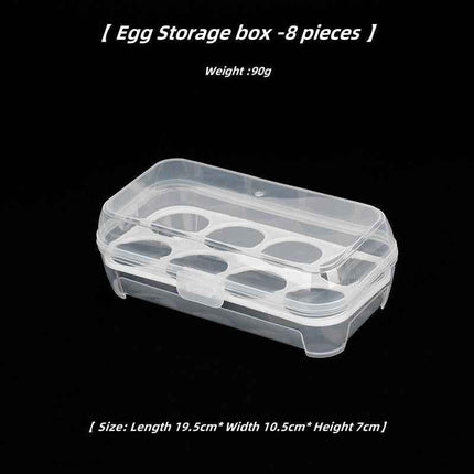 3/4/8 Mesh Transparent portable egg carton Shock-proof camping picnic egg storage box Refrigerator camping egg container