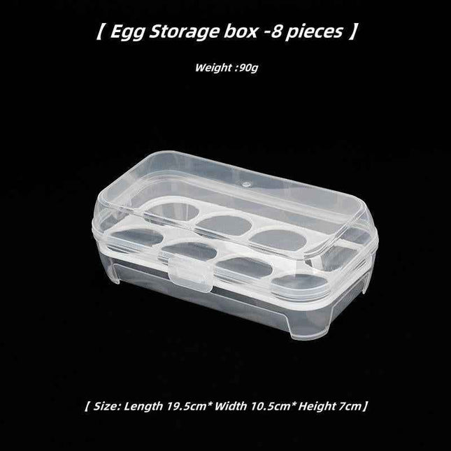 3/4/8 Mesh Transparent portable egg carton Shock-proof camping picnic egg storage box Refrigerator camping egg container