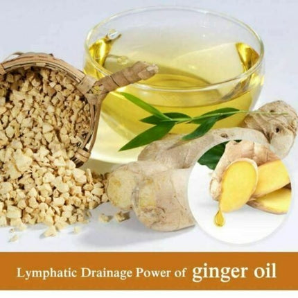 Ginger Essential Oil Lymphatic Drainage 30ml - Anti-Cellulite Slimming Massage