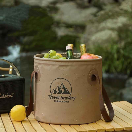 10/20L Foldable Portable Bucket With Lid Car Wash Fishing Bathroom Tools Silicone Bucket Outdoor Camping Household Items