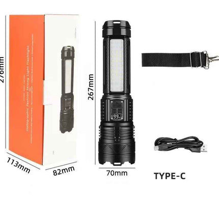 30W white laser super bright flashlight ABS lightweight focusing long range emergency red and blue flashlight