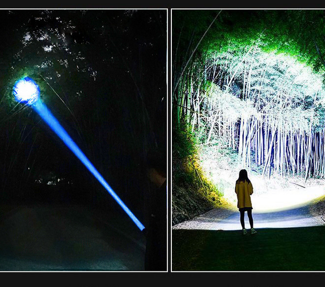 30W white laser super bright flashlight ABS lightweight focusing long range emergency red and blue flashlight