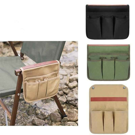1Pc Outdoor Camping Chair Armrest Storage Bag Portable Beach Chair Side Hanging Bag Fishing Camping Hiking Organization Bag