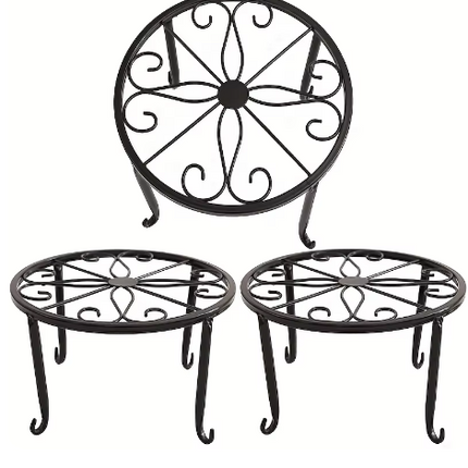 1pcs Heavy Duty Metal Rustproof Iron Plant Stand - Perfect for Indoor/Outdoor Garden Planters & Pots!